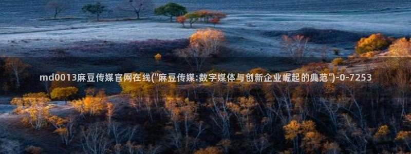 麻豆传媒映像官网：md0013麻豆传媒官网在线(\